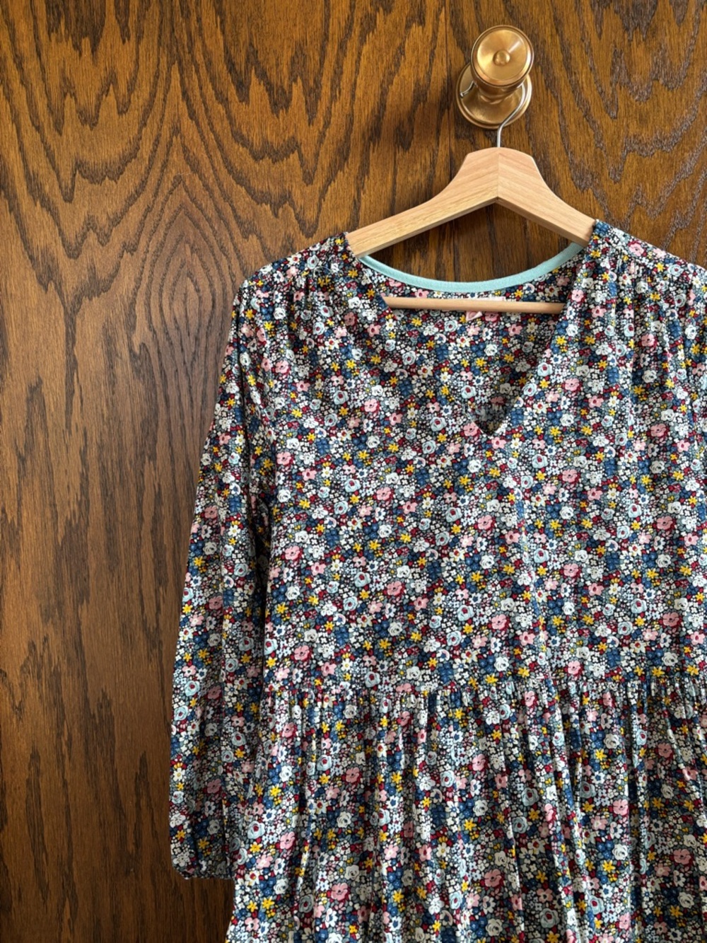 Strong Girls Club Size XS Floral 3/4 Sleeve Maxi Dress